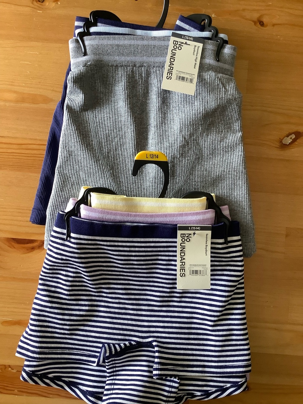 No Boundaries Boy shorts Panties, 6-Pack~L